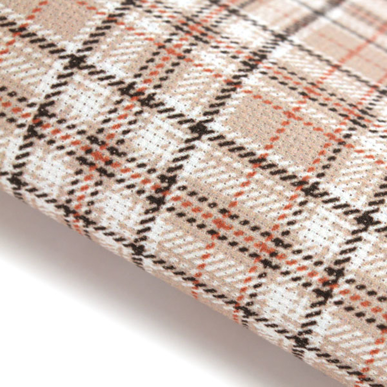 Grey Tartan Patterned Cross Stitch Fabric